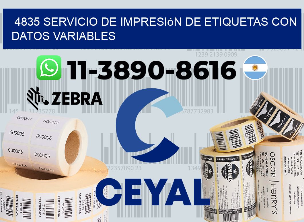 4835 Servicio de impresión de etiquetas con datos variables