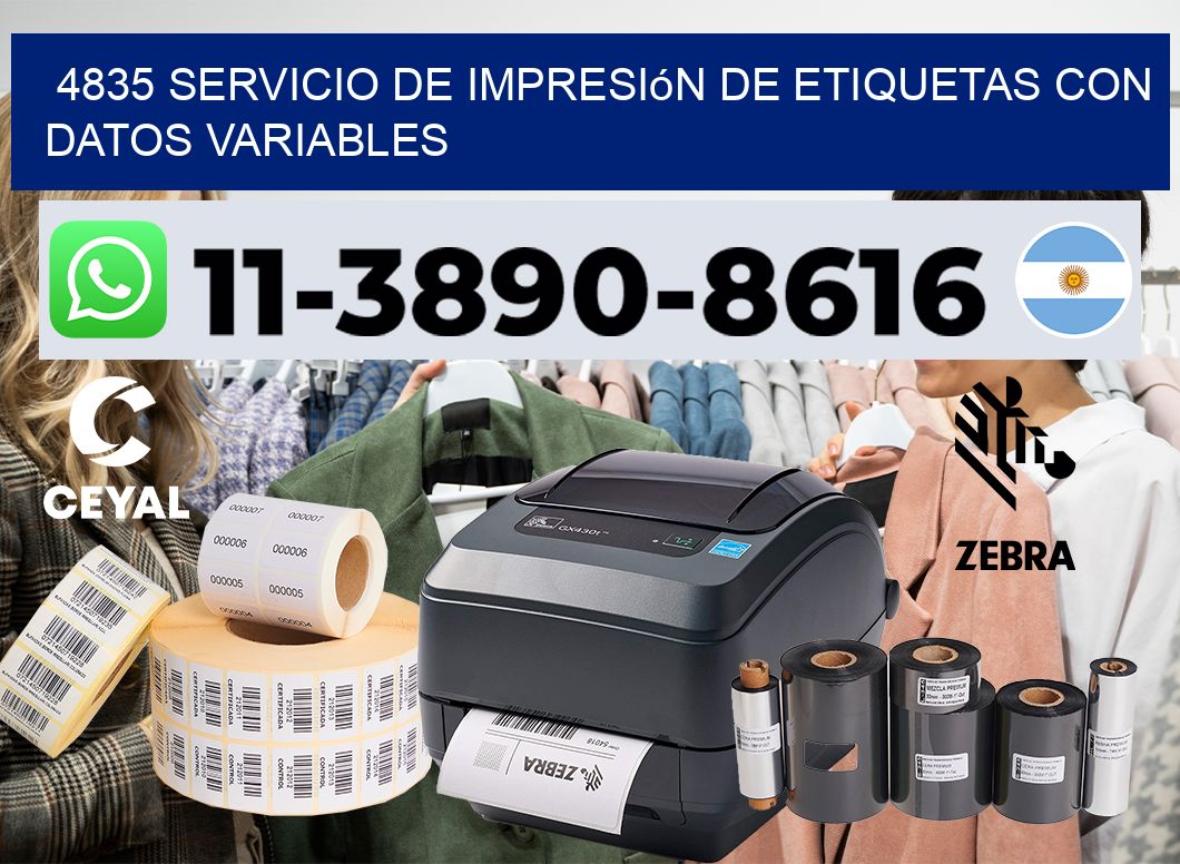 4835 Servicio de impresión de etiquetas con datos variables