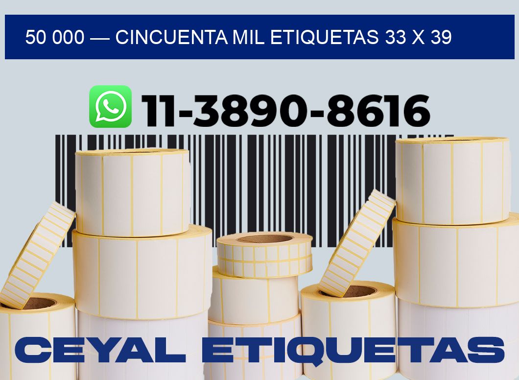 50 000 — cincuenta mil etiquetas 33 x 39