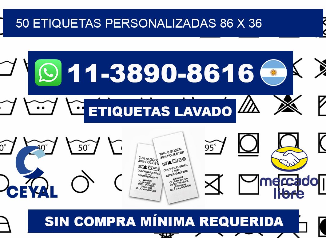 50 ETIQUETAS PERSONALIZADAS 86 x 36
