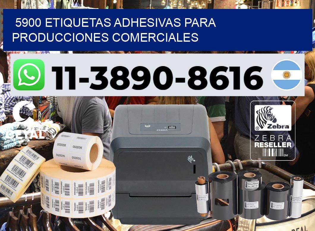 5900 Etiquetas adhesivas para producciones comerciales