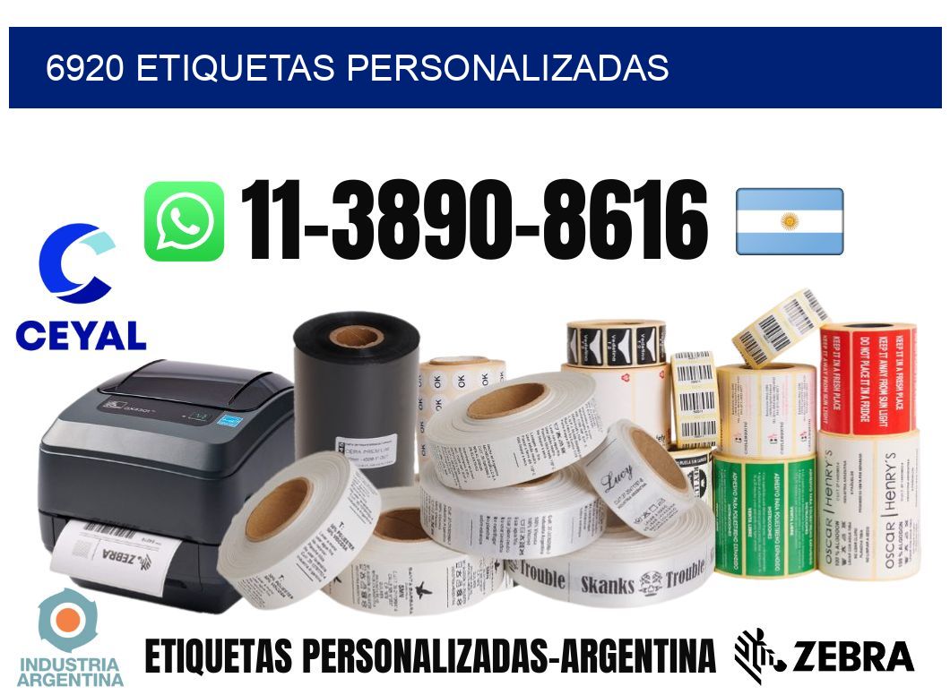 6920 etiquetas personalizadas