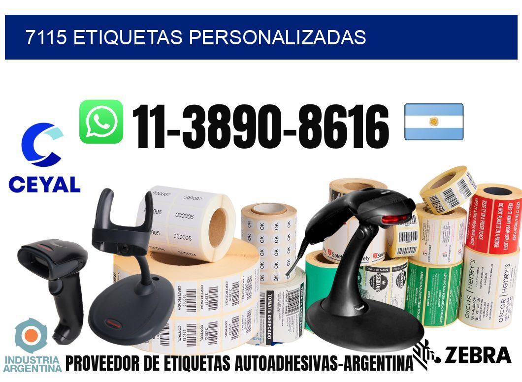 7115 etiquetas personalizadas