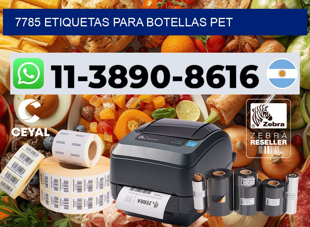 7785 Etiquetas para botellas PET