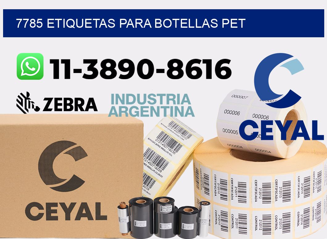 7785 Etiquetas para botellas PET
