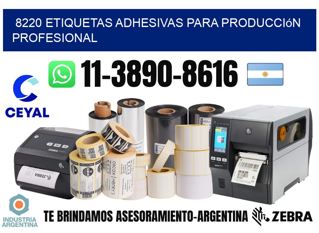 8220 Etiquetas adhesivas para producción profesional