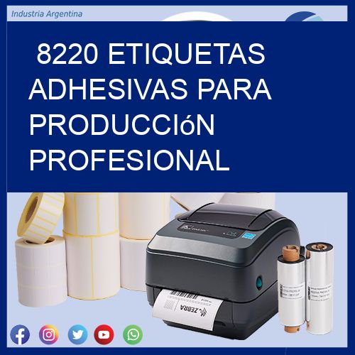 8220 Etiquetas adhesivas para producción profesional