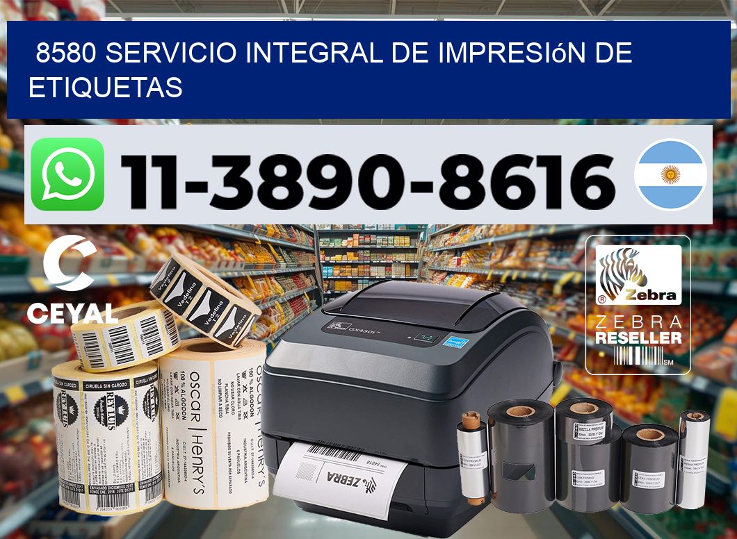 8580 Servicio integral de impresión de etiquetas