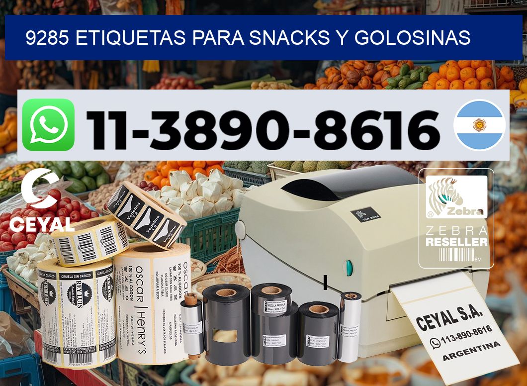 9285 Etiquetas para snacks y golosinas