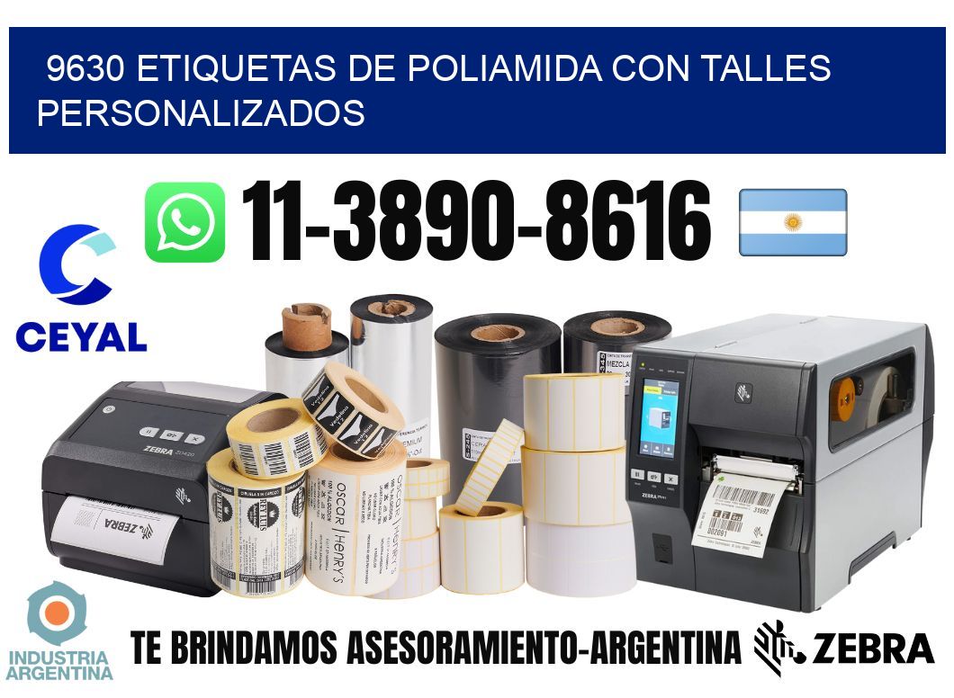 9630 Etiquetas de poliamida con talles personalizados