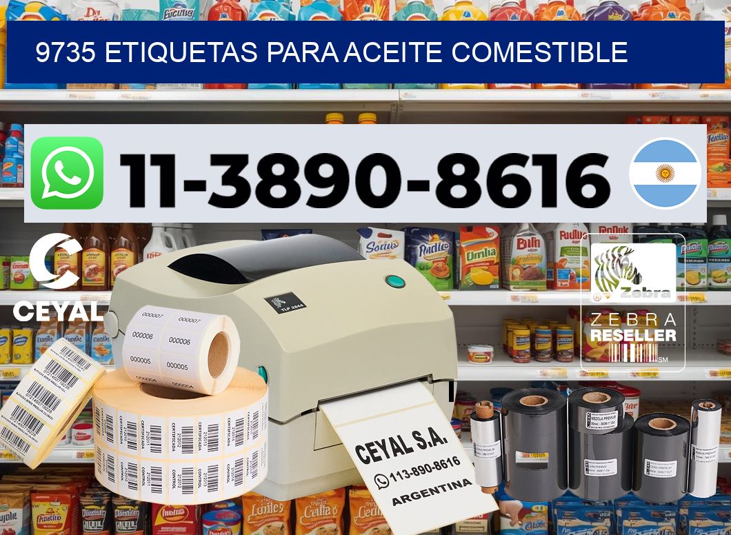 9735 Etiquetas para aceite comestible