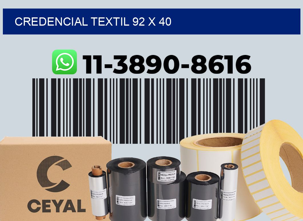Credencial textil 92 x 40