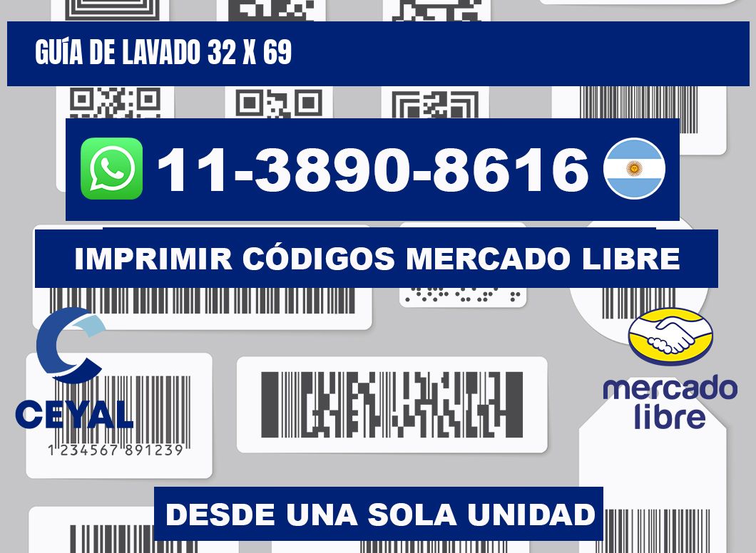 Guía de lavado 32 x 69