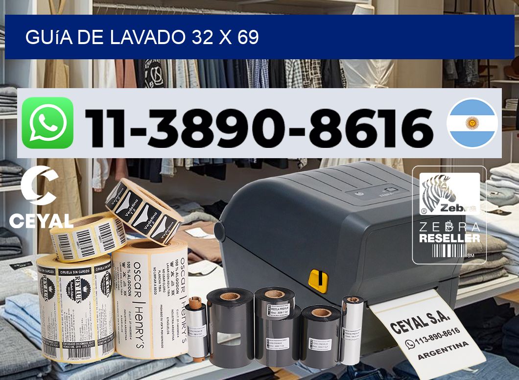 Guía de lavado 32 x 69