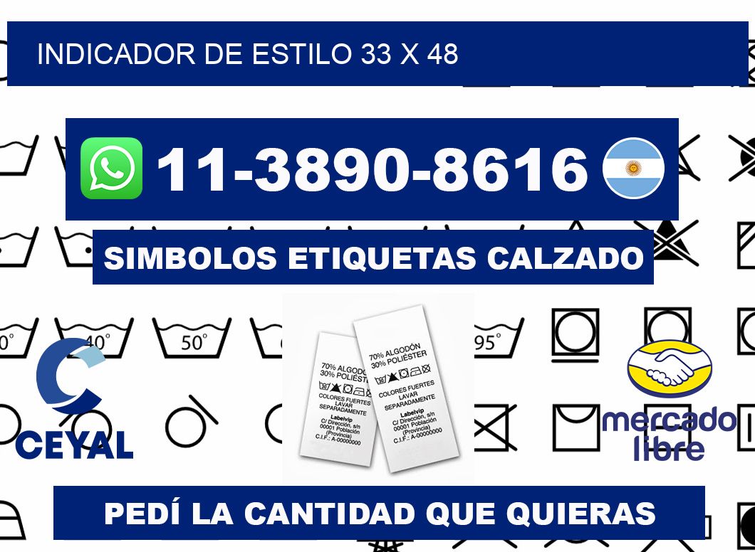 Indicador de estilo 33 x 48