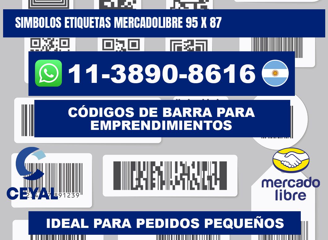SIMBOLOS ETIQUETAS MERCADOLIBRE 95 x 87