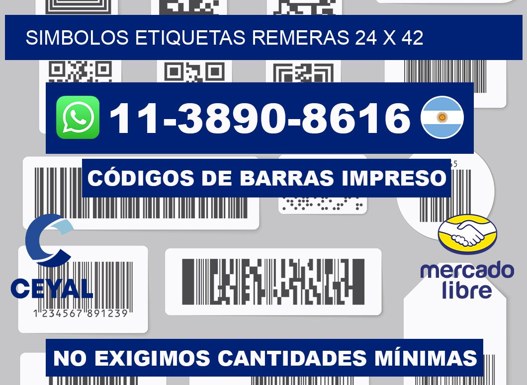 SIMBOLOS ETIQUETAS REMERAS 24 x 42