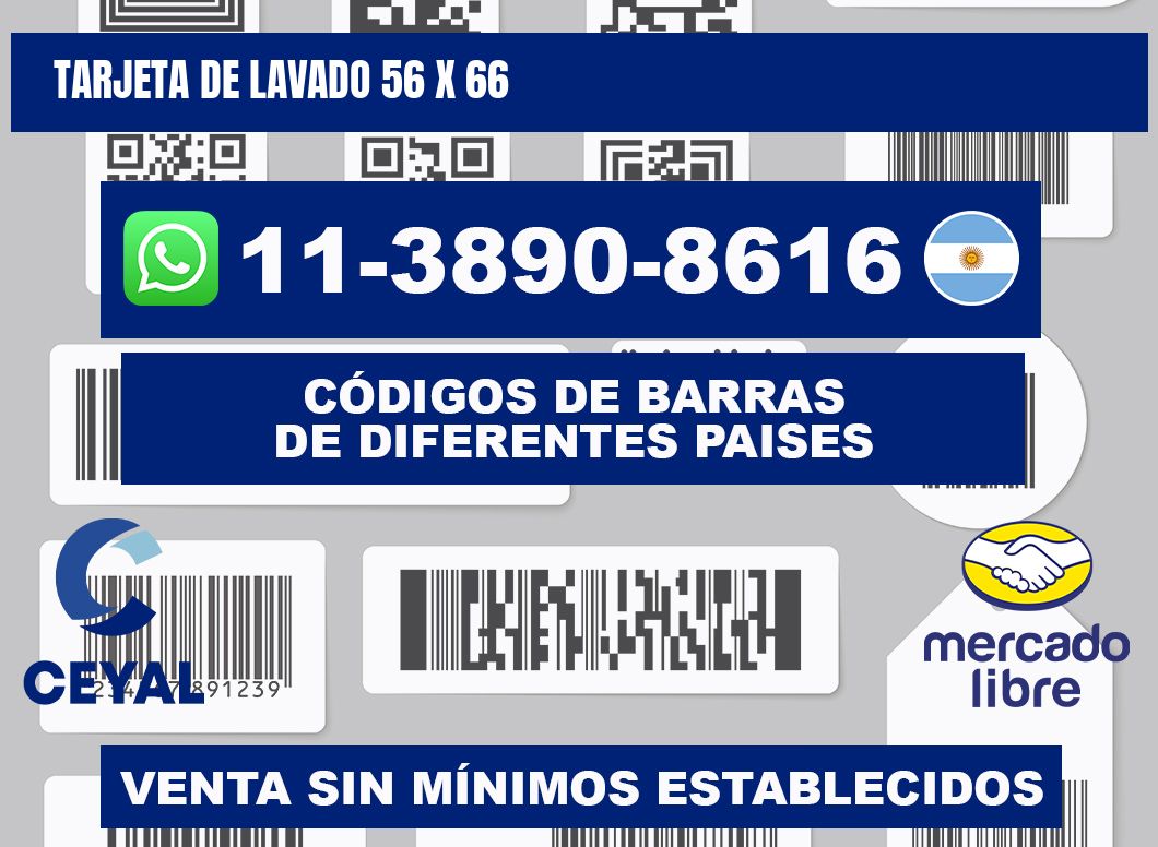 Tarjeta de lavado 56 x 66