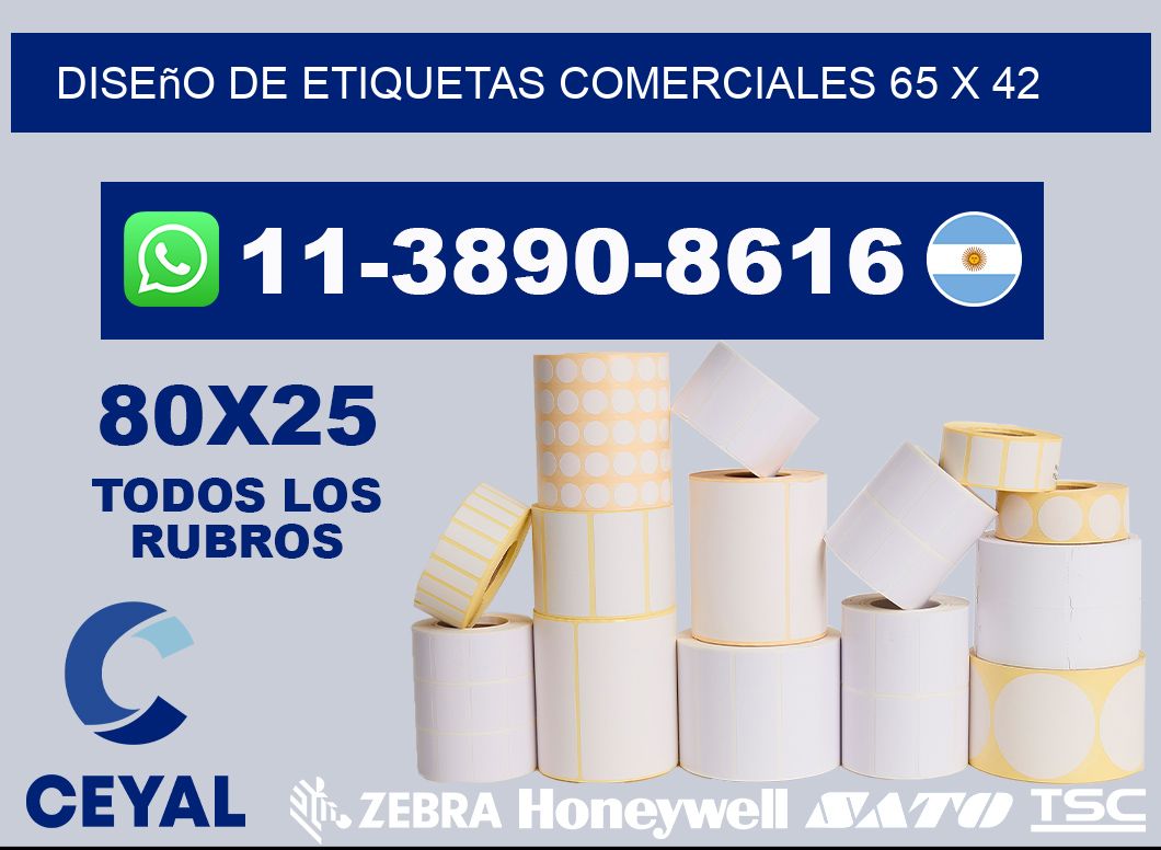 diseño de etiquetas comerciales 65 x 42