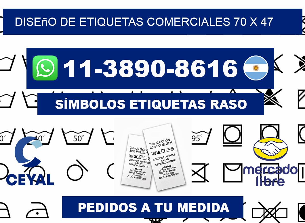 diseño de etiquetas comerciales 70 x 47