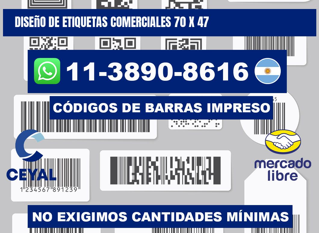 diseño de etiquetas comerciales 70 x 47