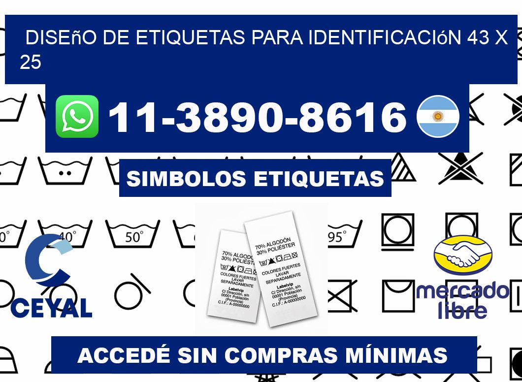 diseño de etiquetas para identificación 43 x 25