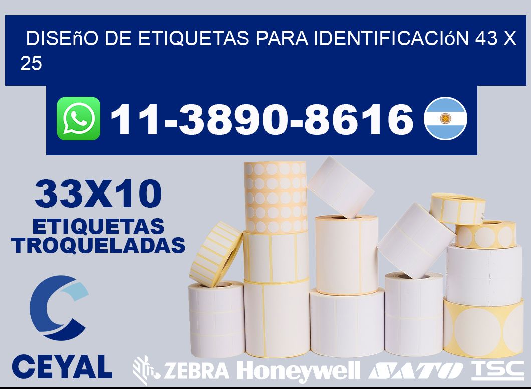 diseño de etiquetas para identificación 43 x 25