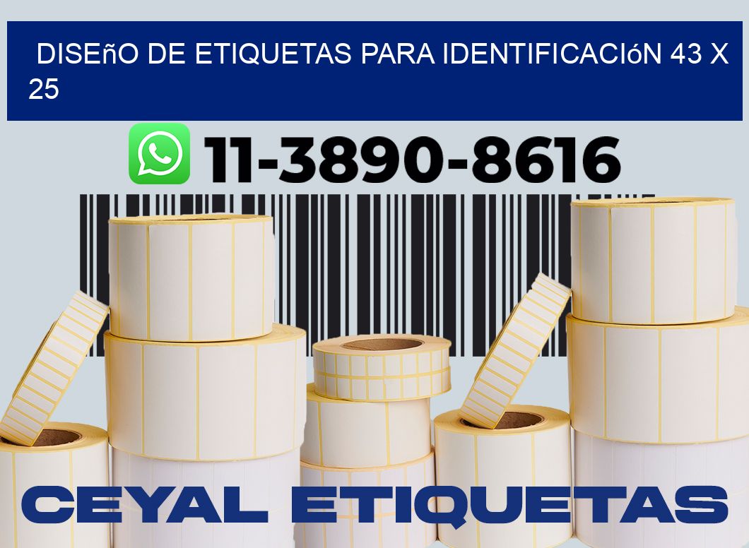 diseño de etiquetas para identificación 43 x 25