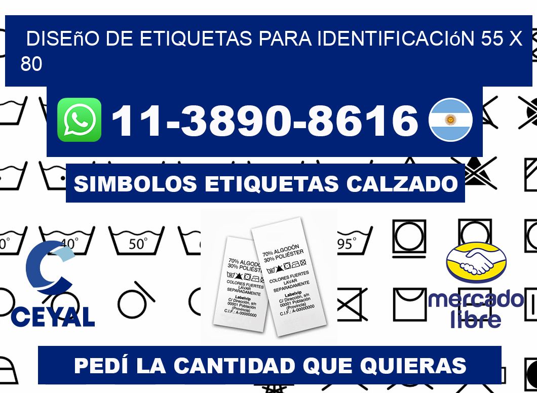 diseño de etiquetas para identificación 55 x 80