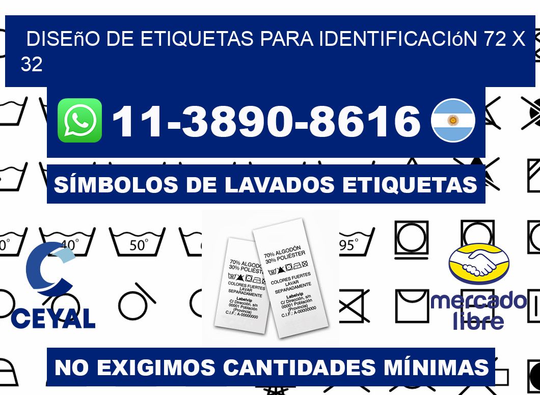 diseño de etiquetas para identificación 72 x 32
