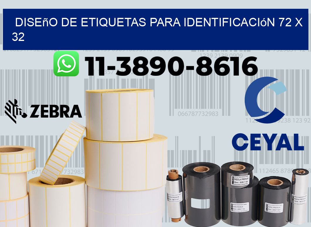 diseño de etiquetas para identificación 72 x 32