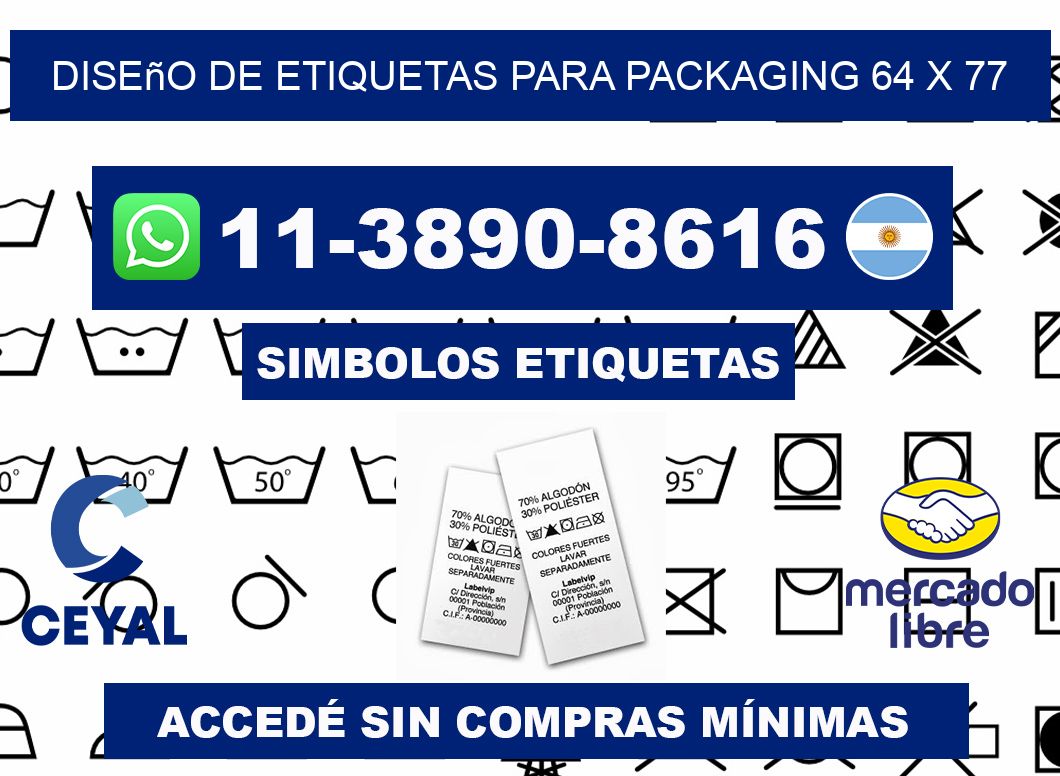 diseño de etiquetas para packaging 64 x 77
