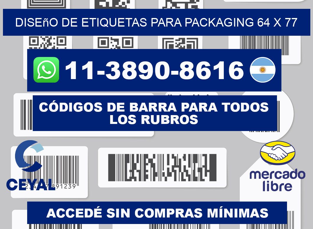 diseño de etiquetas para packaging 64 x 77