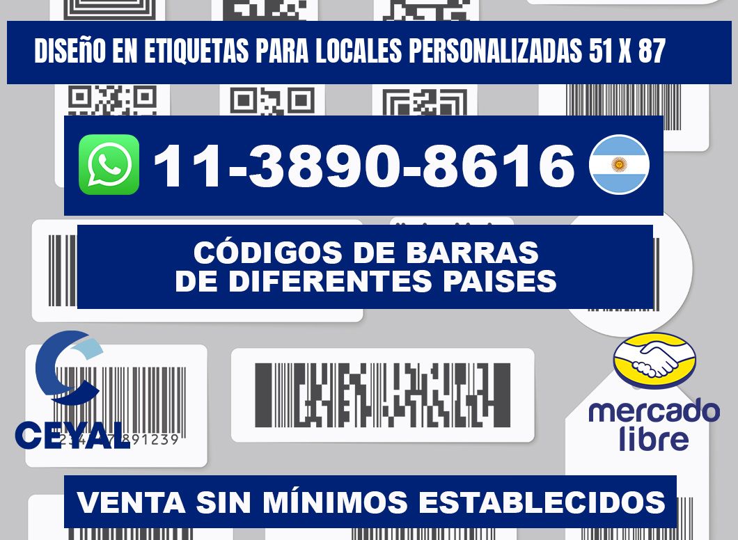 diseño en etiquetas para locales personalizadas 51 x 87