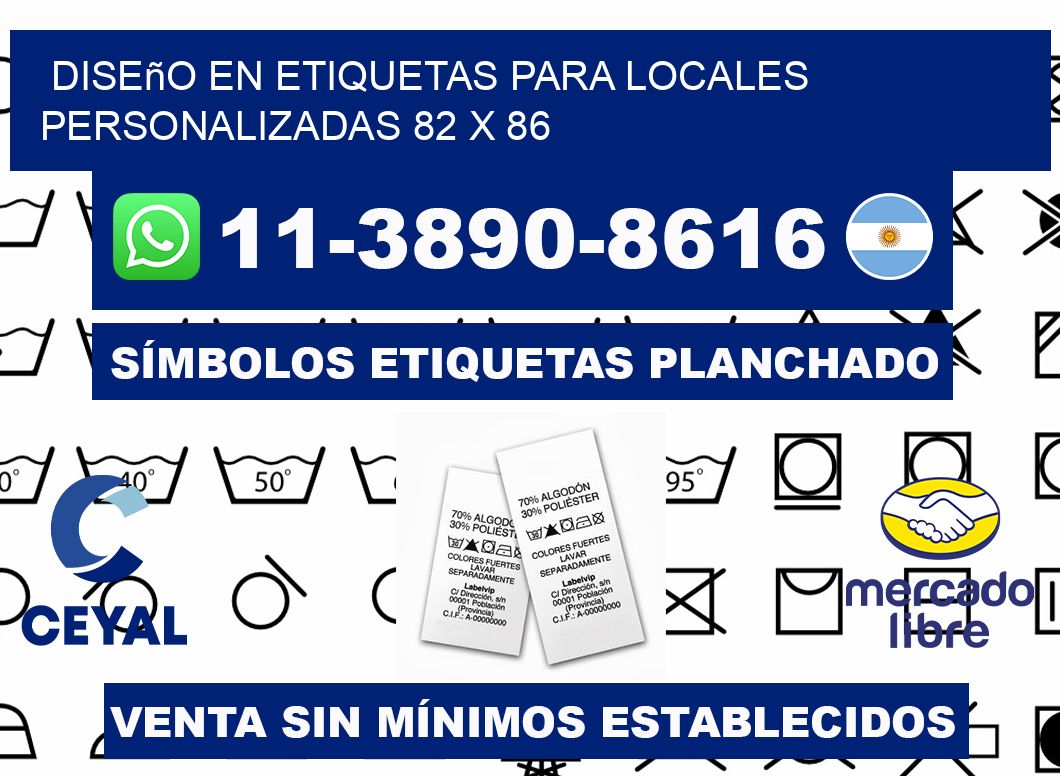 diseño en etiquetas para locales personalizadas 82 x 86