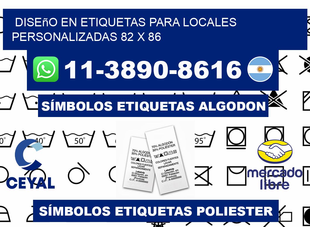 diseño en etiquetas para locales personalizadas 82 x 86