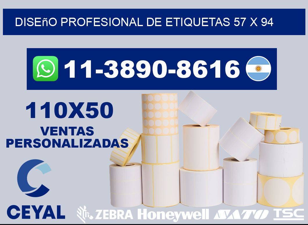 diseño profesional de etiquetas 57 x 94