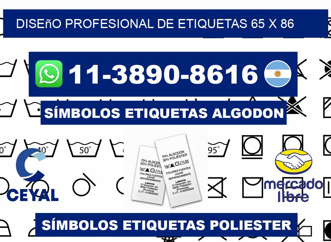 diseño profesional de etiquetas 65 x 86