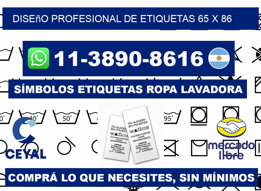diseño profesional de etiquetas 65 x 86