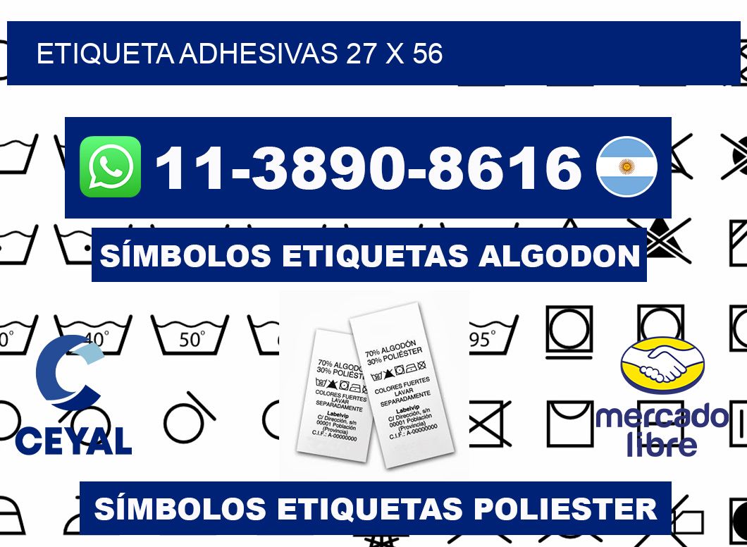 etiqueta adhesivas 27 x 56