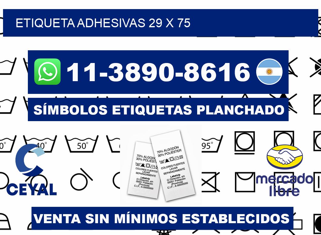 etiqueta adhesivas 29 x 75