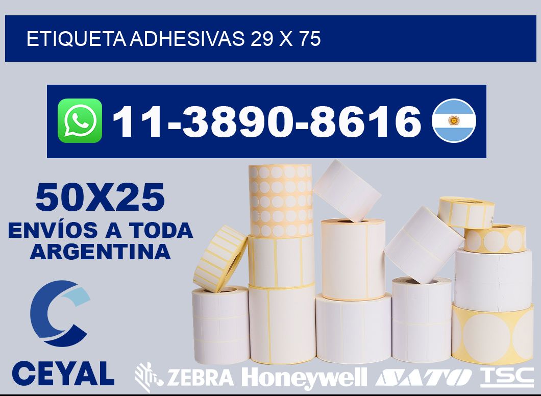 etiqueta adhesivas 29 x 75