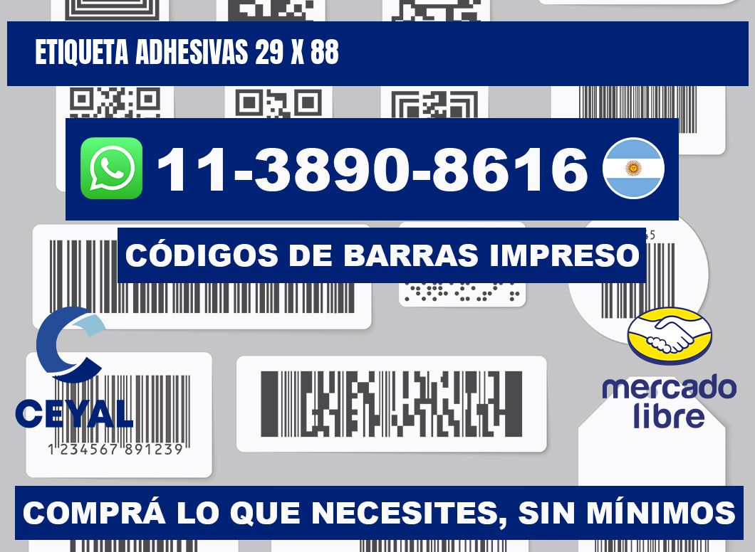 etiqueta adhesivas 29 x 88
