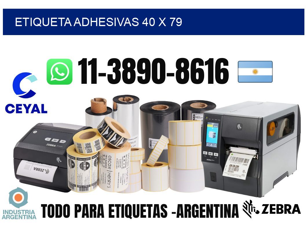 etiqueta adhesivas 40 x 79