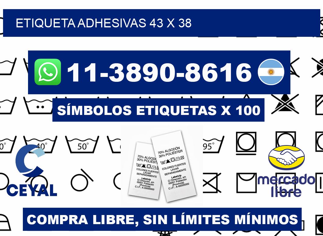 etiqueta adhesivas 43 x 38