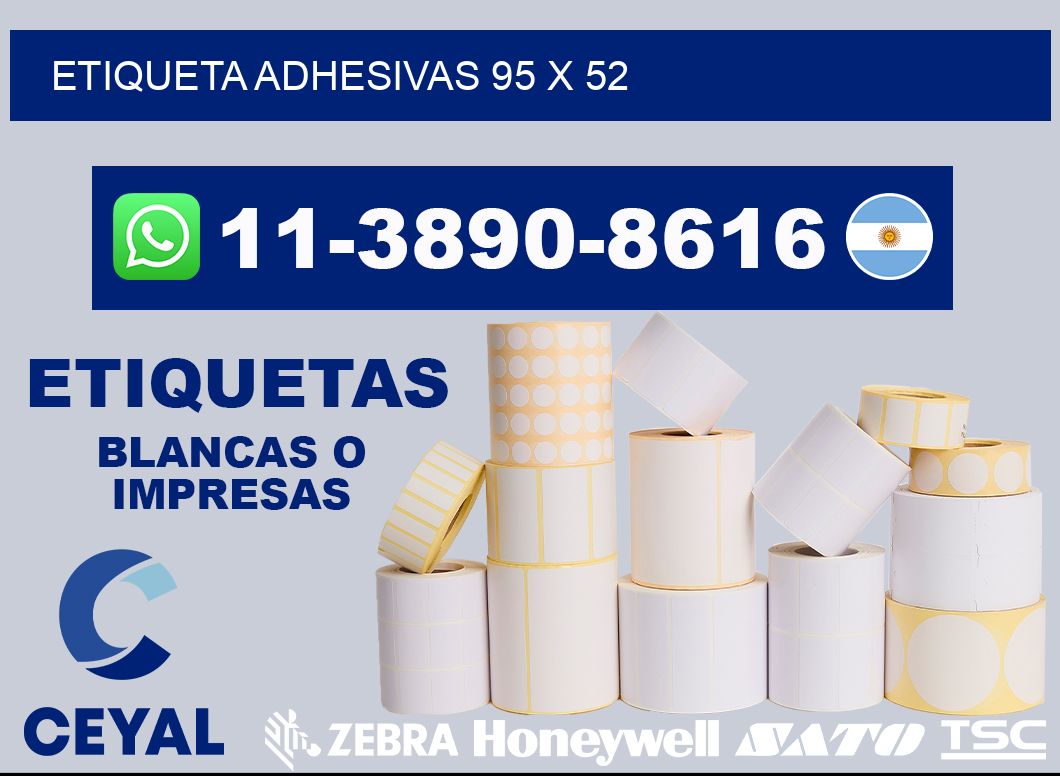 etiqueta adhesivas 95 x 52