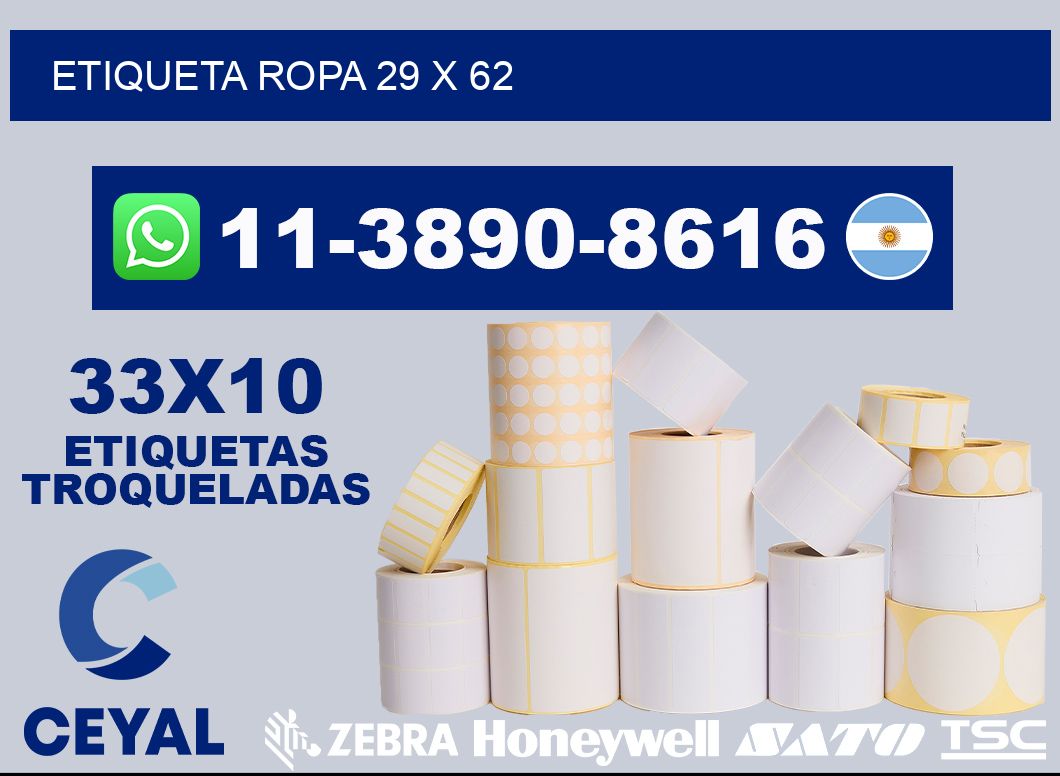 etiqueta ropa 29 x 62
