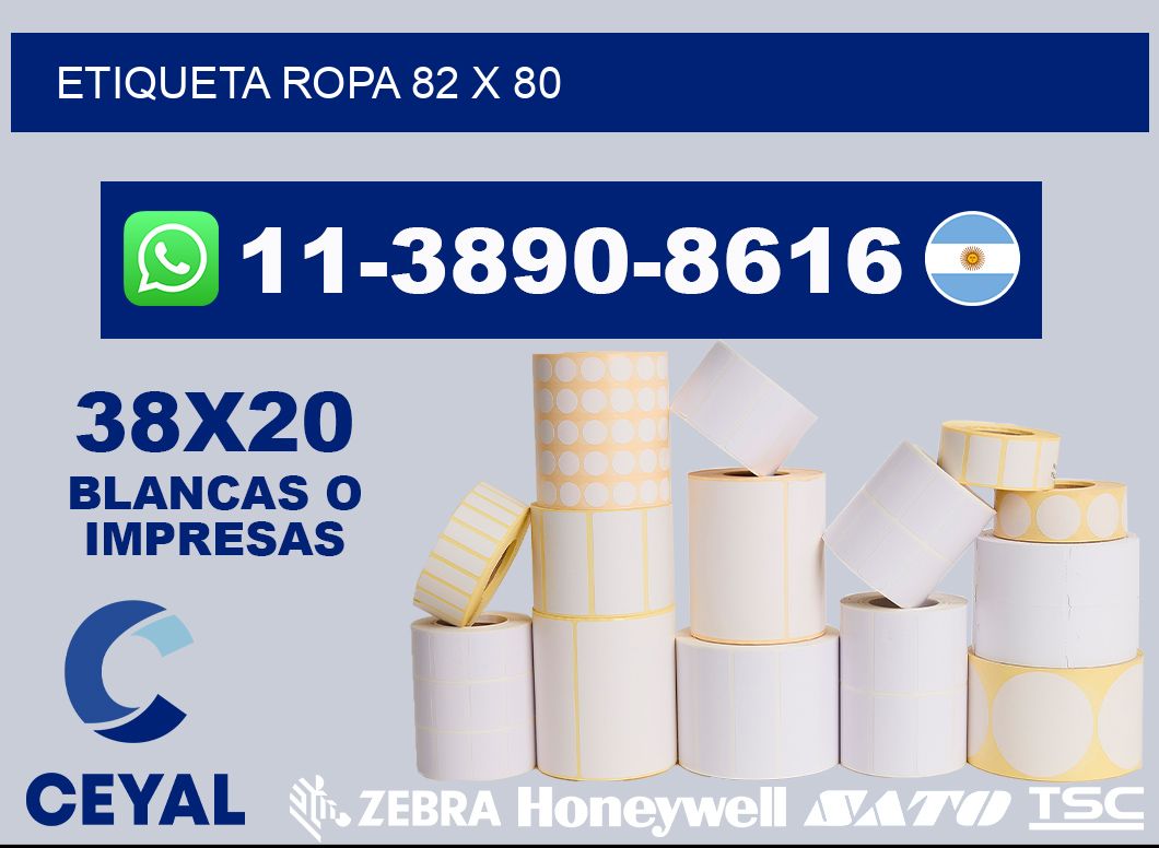 etiqueta ropa 82 x 80