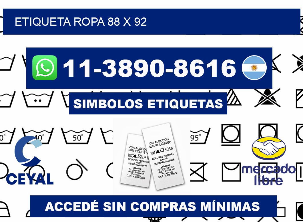 etiqueta ropa 88 x 92