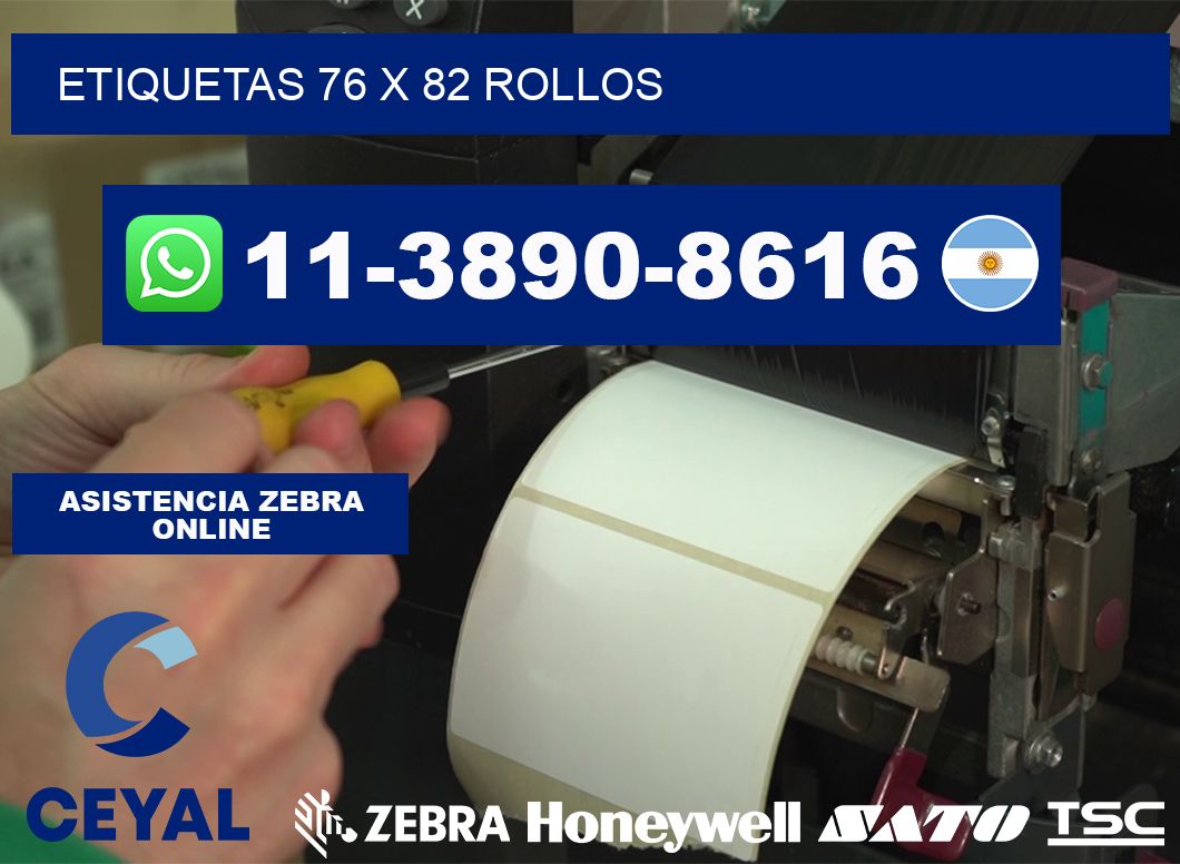 etiquetas 76 x 82 rollos